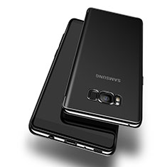 Custodia Silicone Trasparente Ultra Sottile Morbida T14 per Samsung Galaxy S8 Nero