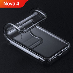Custodia Silicone Trasparente Ultra Sottile Morbida T15 per Huawei Nova 4 Rosso