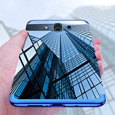 Custodia Silicone Trasparente Ultra Sottile Morbida T17 per Huawei Mate 10 Blu