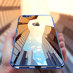 Custodia Silicone Trasparente Ultra Sottile Morbida T21 per Apple iPhone 7 Blu