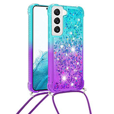 Custodia Silicone Ultra Sottile Cover Morbida Sfumato Y01B per Samsung Galaxy S22 Plus 5G Multicolore