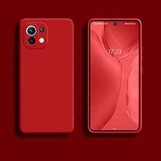 Custodia Silicone Ultra Sottile Morbida 360 Gradi Cover C01 per Xiaomi Mi 11 Lite 5G NE Rosso