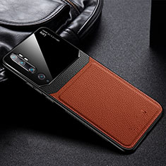 Custodia Silicone Ultra Sottile Morbida 360 Gradi Cover C01 per Xiaomi Mi Note 10 Marrone