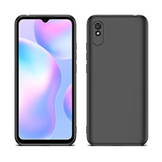 Custodia Silicone Ultra Sottile Morbida 360 Gradi Cover C01 per Xiaomi Redmi 9A Nero