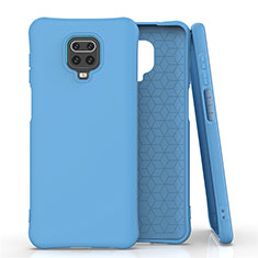 Custodia Silicone Ultra Sottile Morbida 360 Gradi Cover C01 per Xiaomi Redmi Note 9S Cielo Blu