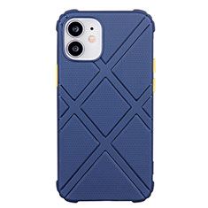 Custodia Silicone Ultra Sottile Morbida 360 Gradi Cover C02 per Apple iPhone 12 Mini Blu