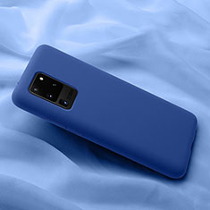 Custodia Silicone Ultra Sottile Morbida 360 Gradi Cover C02 per Samsung Galaxy S20 Ultra 5G Blu