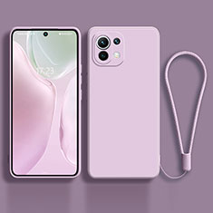 Custodia Silicone Ultra Sottile Morbida 360 Gradi Cover C02 per Xiaomi Mi 11 Lite 5G NE Lavanda