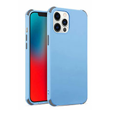 Custodia Silicone Ultra Sottile Morbida 360 Gradi Cover C03 per Apple iPhone 12 Pro Cielo Blu