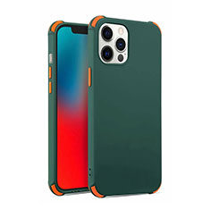 Custodia Silicone Ultra Sottile Morbida 360 Gradi Cover C03 per Apple iPhone 12 Pro Max Verde Notte