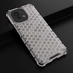 Custodia Silicone Ultra Sottile Morbida 360 Gradi Cover C03 per Xiaomi Mi 11 Lite 5G NE Bianco