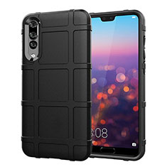 Custodia Silicone Ultra Sottile Morbida 360 Gradi Cover C06 per Huawei P20 Pro Nero