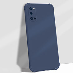 Custodia Silicone Ultra Sottile Morbida 360 Gradi Cover C06 per Oppo Reno4 5G Blu