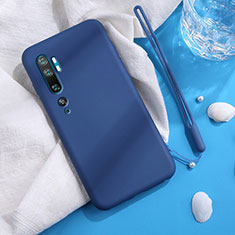 Custodia Silicone Ultra Sottile Morbida 360 Gradi Cover C06 per Xiaomi Mi Note 10 Blu