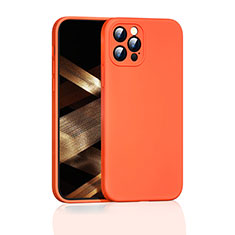 Custodia Silicone Ultra Sottile Morbida 360 Gradi Cover G01 per Apple iPhone 14 Pro Max Arancione