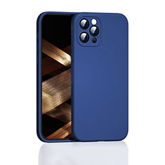 Custodia Silicone Ultra Sottile Morbida 360 Gradi Cover G01 per Apple iPhone 14 Pro Max Blu