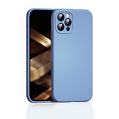 Custodia Silicone Ultra Sottile Morbida 360 Gradi Cover G01 per Apple iPhone 14 Pro Max Cielo Blu