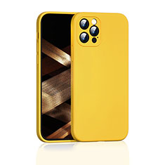 Custodia Silicone Ultra Sottile Morbida 360 Gradi Cover G01 per Apple iPhone 14 Pro Max Giallo