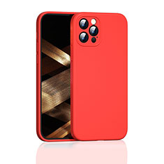 Custodia Silicone Ultra Sottile Morbida 360 Gradi Cover G01 per Apple iPhone 16 Pro Rosso