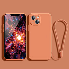 Custodia Silicone Ultra Sottile Morbida 360 Gradi Cover G02 per Apple iPhone 14 Arancione