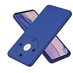 Custodia Silicone Ultra Sottile Morbida 360 Gradi Cover H01P per Huawei Honor Magic5 Lite 5G Blu