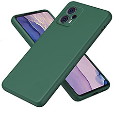 Custodia Silicone Ultra Sottile Morbida 360 Gradi Cover H01P per Motorola Moto G13 Verde