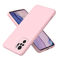 Custodia Silicone Ultra Sottile Morbida 360 Gradi Cover H01P per Xiaomi Poco M5S Oro Rosa