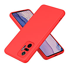 Custodia Silicone Ultra Sottile Morbida 360 Gradi Cover H01P per Xiaomi Redmi Note 10 Pro 4G Rosso