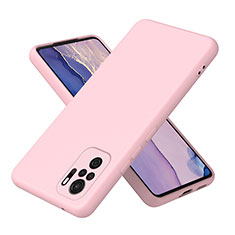 Custodia Silicone Ultra Sottile Morbida 360 Gradi Cover H01P per Xiaomi Redmi Note 10S 4G Oro Rosa