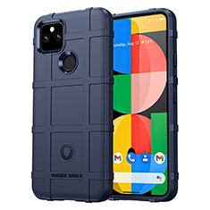 Custodia Silicone Ultra Sottile Morbida 360 Gradi Cover J01S per Google Pixel 5a 5G Blu