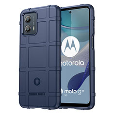 Custodia Silicone Ultra Sottile Morbida 360 Gradi Cover J01S per Motorola Moto G53j 5G Blu