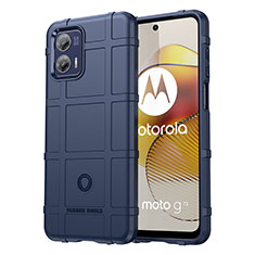 Custodia Silicone Ultra Sottile Morbida 360 Gradi Cover J01S per Motorola Moto G73 5G Blu