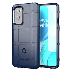 Custodia Silicone Ultra Sottile Morbida 360 Gradi Cover J01S per OnePlus 9 5G Blu