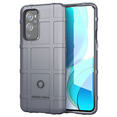 Custodia Silicone Ultra Sottile Morbida 360 Gradi Cover J01S per OnePlus 9 Pro 5G Grigio