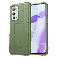 Custodia Silicone Ultra Sottile Morbida 360 Gradi Cover J01S per OnePlus 9RT 5G Verde