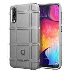 Custodia Silicone Ultra Sottile Morbida 360 Gradi Cover J01S per Samsung Galaxy A50 Grigio