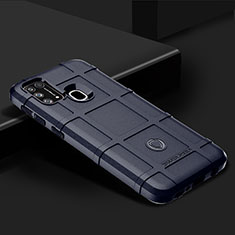 Custodia Silicone Ultra Sottile Morbida 360 Gradi Cover J01S per Samsung Galaxy M31 Blu