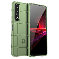 Custodia Silicone Ultra Sottile Morbida 360 Gradi Cover J01S per Sony Xperia 1 IV SO-51C Verde