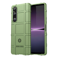 Custodia Silicone Ultra Sottile Morbida 360 Gradi Cover J01S per Sony Xperia 1 V Verde