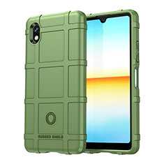 Custodia Silicone Ultra Sottile Morbida 360 Gradi Cover J01S per Sony Xperia Ace III SO-53C Verde