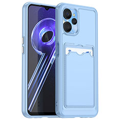 Custodia Silicone Ultra Sottile Morbida 360 Gradi Cover J02S per Realme 9i 5G Cielo Blu