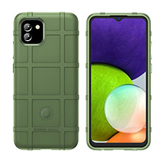 Custodia Silicone Ultra Sottile Morbida 360 Gradi Cover J02S per Samsung Galaxy A03 Verde