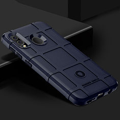 Custodia Silicone Ultra Sottile Morbida 360 Gradi Cover J02S per Samsung Galaxy M10S Blu