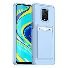 Custodia Silicone Ultra Sottile Morbida 360 Gradi Cover J02S per Xiaomi Redmi Note 9 Pro Blu