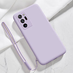 Custodia Silicone Ultra Sottile Morbida 360 Gradi Cover N03 per Samsung Galaxy Note 20 Ultra 5G Lavanda