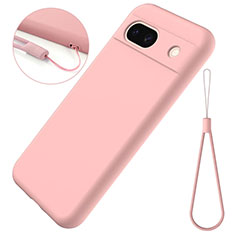 Custodia Silicone Ultra Sottile Morbida 360 Gradi Cover per Google Pixel 8a 5G Rosa