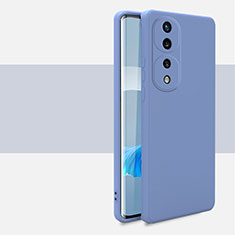 Custodia Silicone Ultra Sottile Morbida 360 Gradi Cover per Huawei Honor 70 Pro 5G Grigio Lavanda