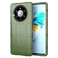 Custodia Silicone Ultra Sottile Morbida 360 Gradi Cover per Huawei Mate 40 Pro+ Plus Verde Militare