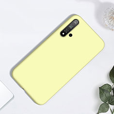 Custodia Silicone Ultra Sottile Morbida 360 Gradi Cover per Huawei Nova 5 Giallo