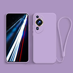 Custodia Silicone Ultra Sottile Morbida 360 Gradi Cover per Huawei P60 Art Lavanda